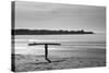 Surfer Holding Board Newport Rhode Island-null-Stretched Canvas