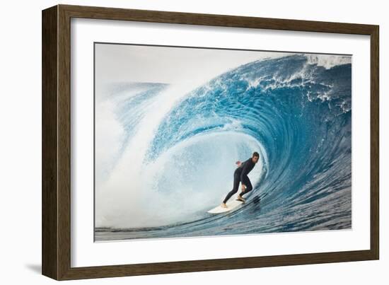 Surfer in Perfect Wave-Lantern Press-Framed Art Print