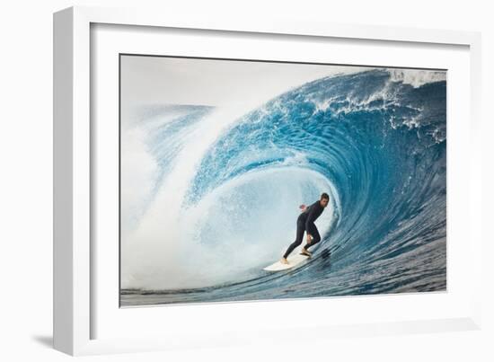 Surfer in Perfect Wave-Lantern Press-Framed Art Print