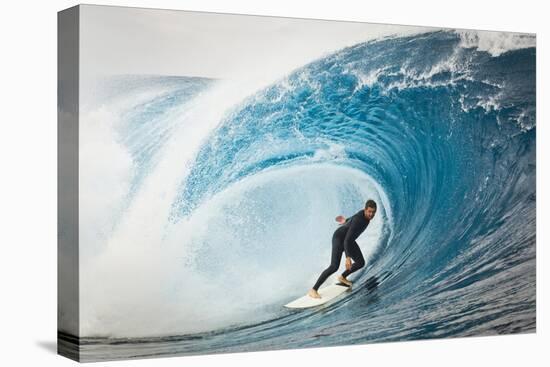 Surfer in Perfect Wave-Lantern Press-Stretched Canvas