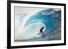 Surfer in Perfect Wave-Lantern Press-Framed Premium Giclee Print