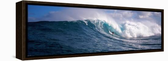 Surfer in the Sea, Maui, Hawaii, USA-null-Framed Stretched Canvas