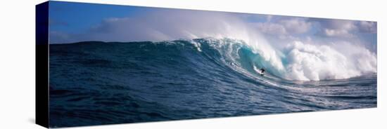 Surfer in the Sea, Maui, Hawaii, USA-null-Stretched Canvas