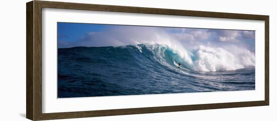 Surfer in the Sea, Maui, Hawaii, USA-null-Framed Photographic Print