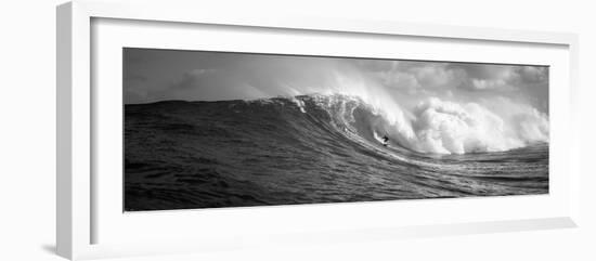 Surfer in the Sea, Maui, Hawaii, USA-null-Framed Photographic Print