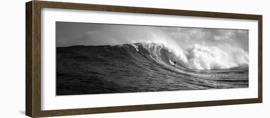 Surfer in the Sea, Maui, Hawaii, USA-null-Framed Premium Photographic Print