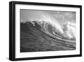 Surfer in the sea, Maui, Hawaii, USA-null-Framed Photographic Print