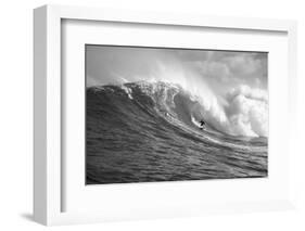 Surfer in the sea, Maui, Hawaii, USA-null-Framed Photographic Print