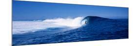 Surfer in the Sea, Tahiti, French Polynesia-null-Mounted Premium Photographic Print