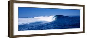 Surfer in the Sea, Tahiti, French Polynesia-null-Framed Photographic Print