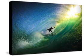 Surfer in Tube-Lantern Press-Stretched Canvas