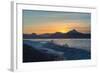 Surfer in Waves at Sunrise-Latitude 59 LLP-Framed Photographic Print