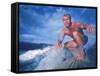 Surfer Nick Beck Riding His Surfboard in the Waters Off Hawaii-George Silk-Framed Stretched Canvas