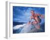 Surfer Nick Beck Riding His Surfboard in the Waters Off Hawaii-George Silk-Framed Photographic Print