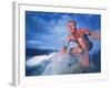 Surfer Nick Beck Riding His Surfboard in the Waters Off Hawaii-George Silk-Framed Photographic Print