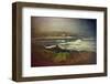 Surfer on a Waverunner in the Water at Hookipa Beach in Maui with the West Maui Mountains-pdb1-Framed Photographic Print