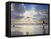 Surfer on City Beach, Tel Aviv, Israel-Michele Falzone-Framed Stretched Canvas