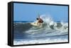 Surfer on Shortboard Riding Wave at Popular Playa Guiones Surf Beach-Rob Francis-Framed Stretched Canvas