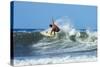 Surfer on Shortboard Riding Wave at Popular Playa Guiones Surf Beach-Rob Francis-Stretched Canvas