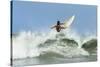 Surfer on Shortboard Riding Wave at Popular Playa Guiones Surf Beach-Rob Francis-Stretched Canvas