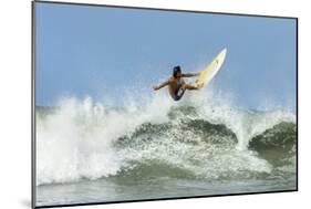 Surfer on Shortboard Riding Wave at Popular Playa Guiones Surf Beach-Rob Francis-Mounted Photographic Print