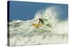 Surfer on Shortboard Riding Wave at Popular Playa Guiones Surf Beach-Rob Francis-Stretched Canvas