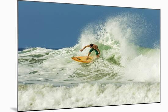 Surfer on Shortboard Riding Wave at Popular Playa Guiones Surf Beach-Rob Francis-Mounted Photographic Print