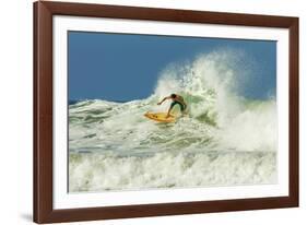 Surfer on Shortboard Riding Wave at Popular Playa Guiones Surf Beach-Rob Francis-Framed Photographic Print