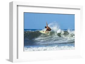 Surfer on Shortboard Riding Wave at Popular Playa Guiones Surf Beach-Rob Francis-Framed Photographic Print