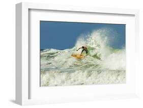 Surfer on Shortboard Riding Wave at Popular Playa Guiones Surf Beach-Rob Francis-Framed Photographic Print