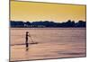 Surfer Paddling Shelter Island NY Color-null-Mounted Poster