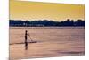 Surfer Paddling Shelter Island NY Color-null-Mounted Photo