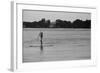 Surfer Paddling Shelter Island NY-null-Framed Photo