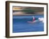 Surfer Rides Waves in the Pacific Ocean, Sayulita, Nayarit, Mexico-Merrill Images-Framed Photographic Print