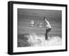 Surfer Riding a Wave While Wearing a Tuxedo-Allan Grant-Framed Photographic Print