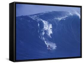 Surfer Riding a Wave-null-Framed Stretched Canvas