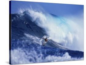 Surfer Riding a Wave-null-Stretched Canvas