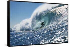 Surfer Riding a Wave-Rick Doyle-Framed Stretched Canvas