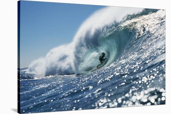 Surfer Riding a Wave-Rick Doyle-Stretched Canvas