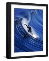 Surfer Riding a Wave-David Pu'u-Framed Photographic Print