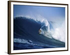 Surfer Riding a Wave-null-Framed Photographic Print