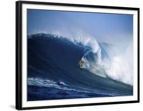 Surfer Riding a Wave-null-Framed Photographic Print