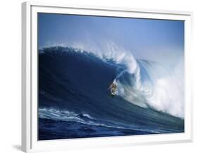 Surfer Riding a Wave-null-Framed Photographic Print