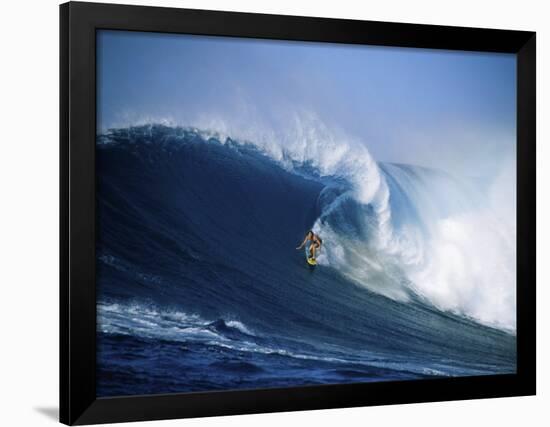 Surfer Riding a Wave-null-Framed Photographic Print