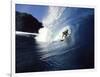 Surfer Riding a Wave-null-Framed Photographic Print