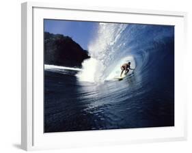 Surfer Riding a Wave-null-Framed Photographic Print