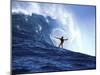 Surfer Riding a Wave-null-Mounted Photographic Print