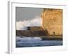 Surfer Sizing Up the Challenge, Santa Cruz Coast, California, USA-Tom Norring-Framed Photographic Print