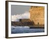 Surfer Sizing Up the Challenge, Santa Cruz Coast, California, USA-Tom Norring-Framed Photographic Print