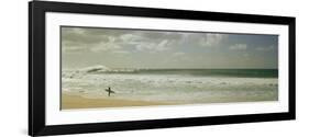 Surfer Standing on the Beach, North Shore, Oahu, Hawaii, USA-null-Framed Photographic Print